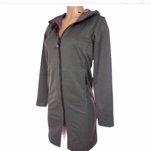 lululemon athletica Gray Long Bomber Hoodie Jacket